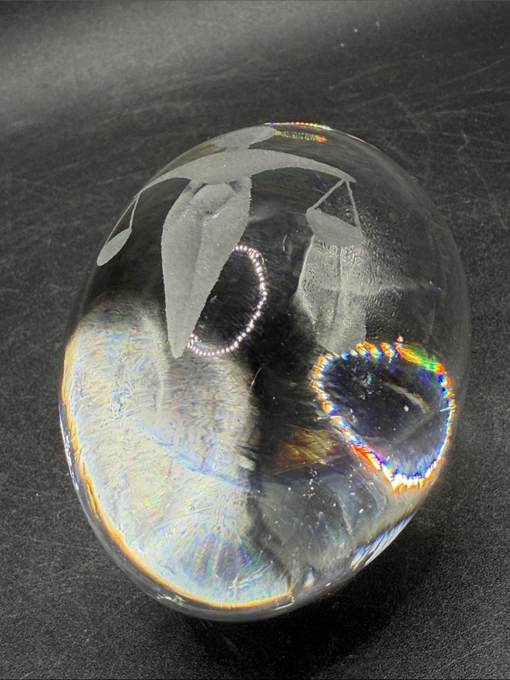 Vintage Zodiac Libra Woman with Scales Astrology Sign Crystal Egg Paperweight - Picture 6 of 9
